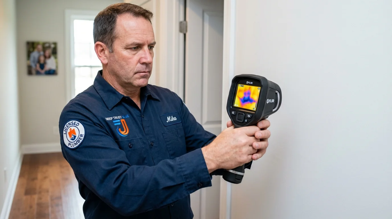 Thermal imaging leak detection by Johns Plumbing LLC in Uncasville